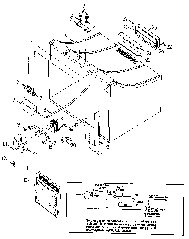 Range hood-canopy