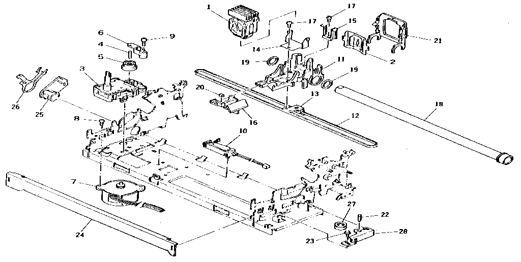 Drawing no.2 mechanism unit (carriage & ribbon feed) (rev.0)