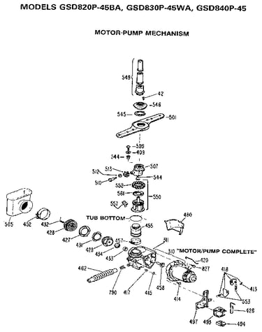 Motor-pump mechanism