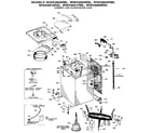 GE WWA8657RBL cabinet and suspension asm. diagram