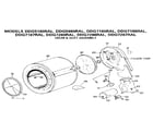 GE DDG7186RAL drum & duct assembly diagram