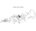 GE DDG7186RAL blower & drive assembly diagram