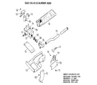 GE DDG7280RAL gas valve & burner asm. diagram