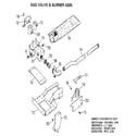 GE DDG7186RAL gas valve & burner asm. diagram