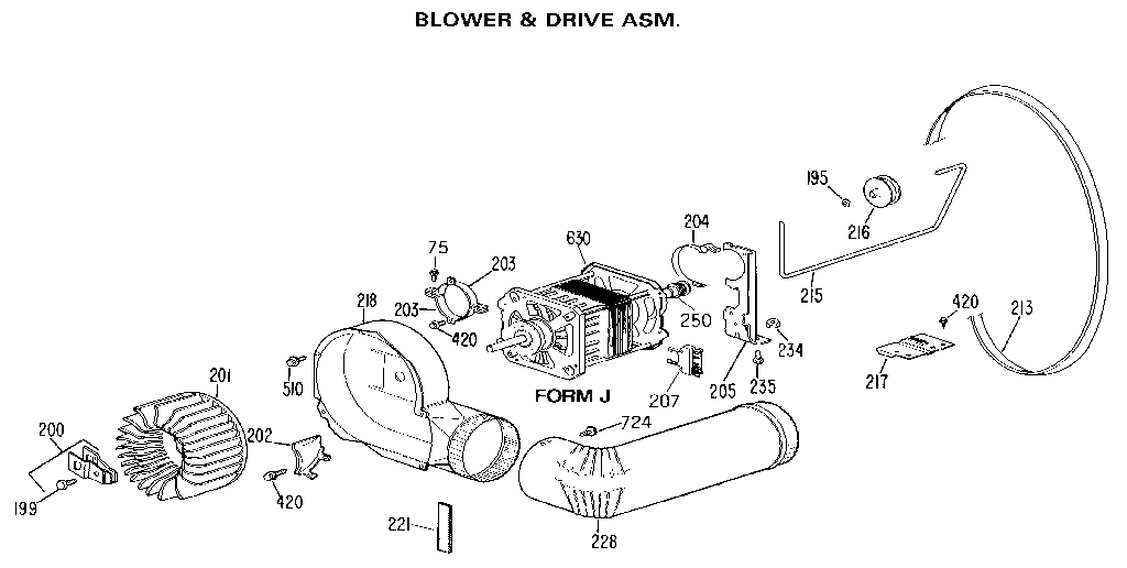 BLOWER & DRIVE ASM.