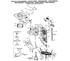 GE WWA5826RBL cabinet and suspension asm. diagram
