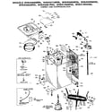 GE WWA5809RBL cabinet and suspension asm. diagram