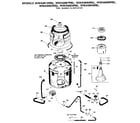 GE WWA8896RBL tub, basket & agitator diagram