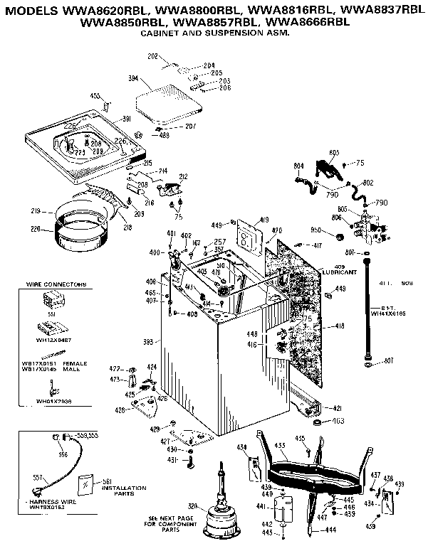 CABINET AND SUSPENSION ASM.