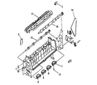 Hewlett Packard LASER JET 4 paper output assembly diagram