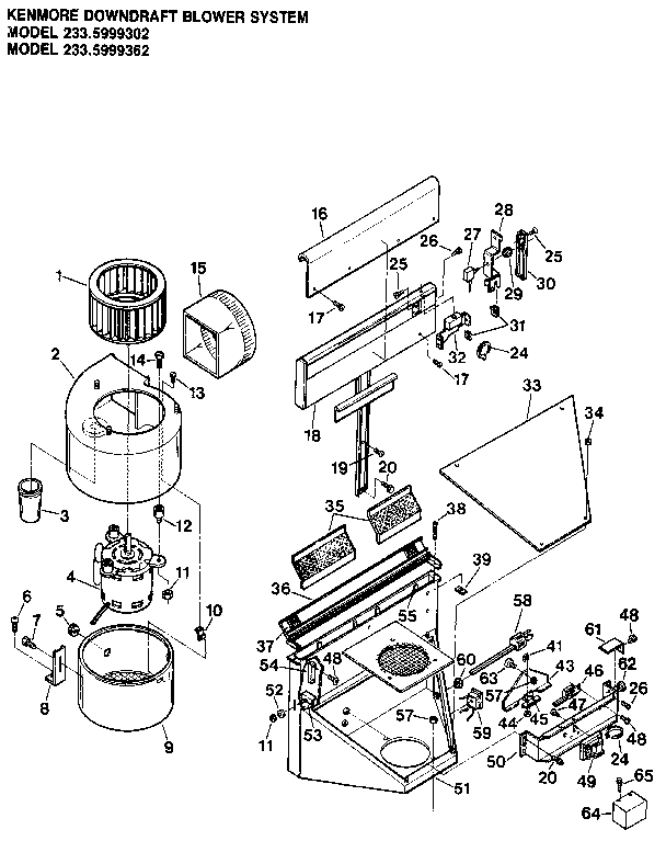 DOWNDRAFT BLOWER SYSTEM
