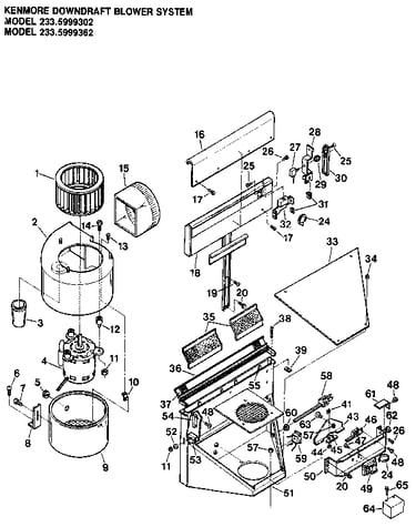 Downdraft blower system