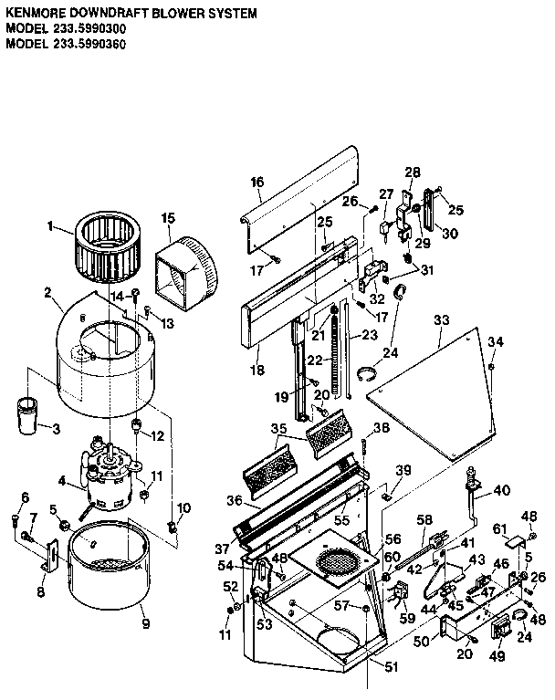 DOWNDRAFT BLOWER SYSTEM