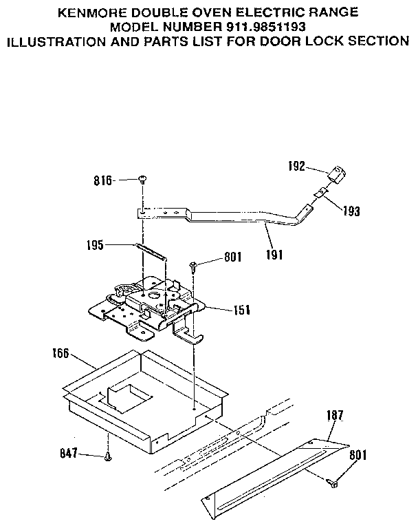Door lock section