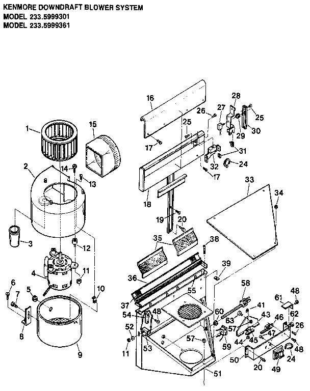 DOWNDRAFT BLOWER SYSTEM