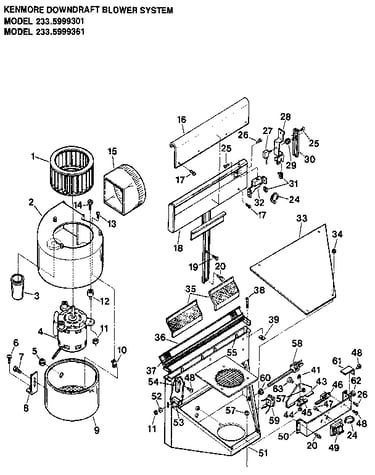 Downdraft blower system
