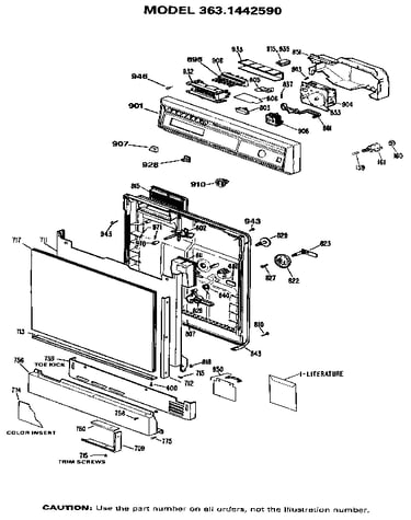 Escutcheon and door