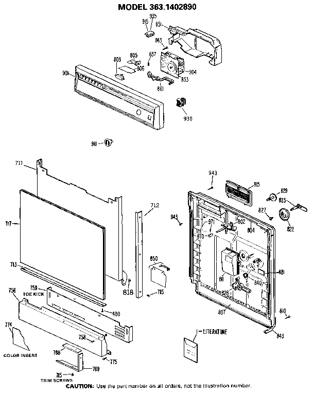 ESCUTCHEON AND DOOR