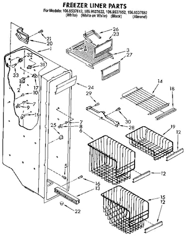 Freezer liner