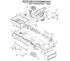 Kenmore 1069537612 motor and ice container diagram