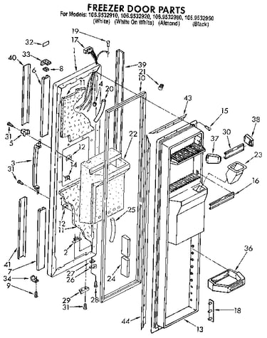 Freezer door