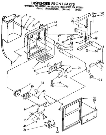 Dispenser front