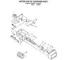 Kenmore 1069530681 motor and ice container diagram