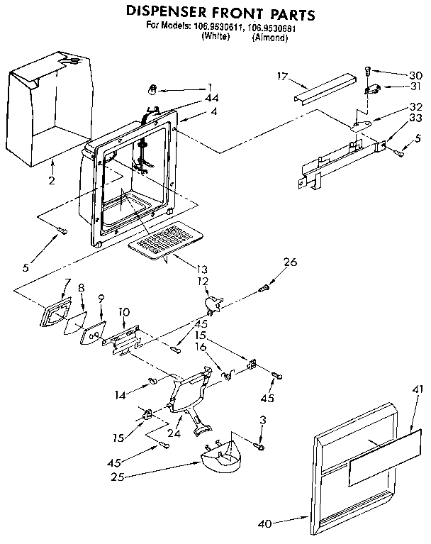 Dispenser front