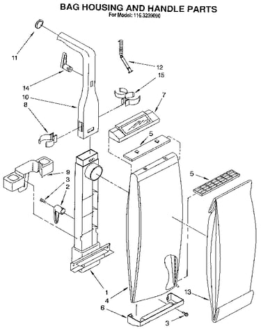 Bag housing and handle