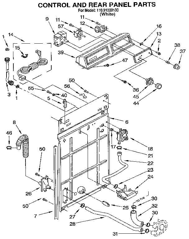 Control and rear panel
