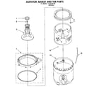Kenmore 11091320100 agitator, basket and tub diagram