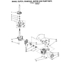 Kenmore 11091320100 brake, clutch, gearcase, motor and pump diagram
