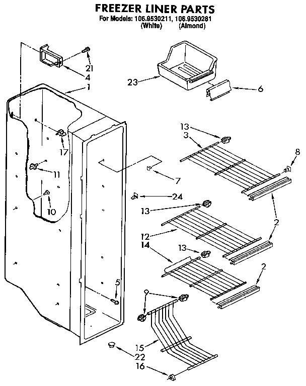 Freezer liner