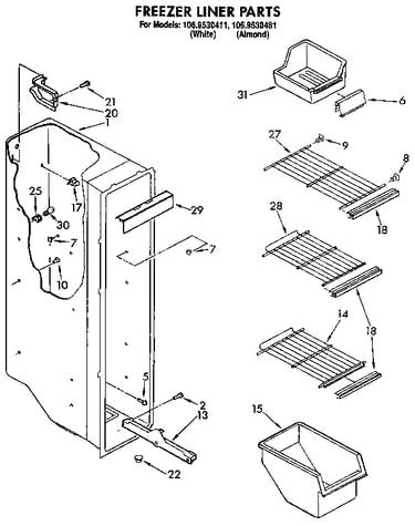Freezer liner