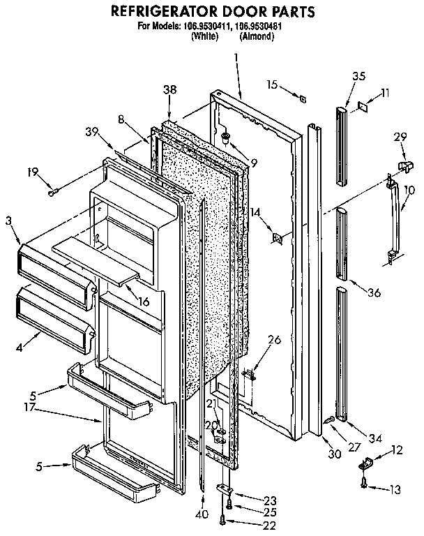 Refrigerator door