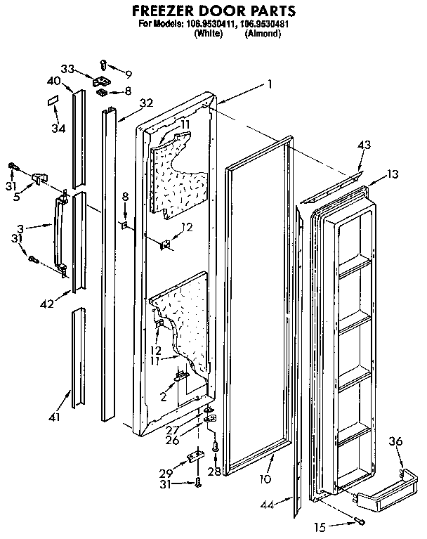 Freezer door