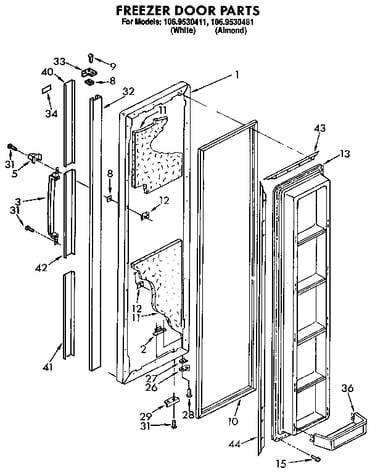 Freezer door