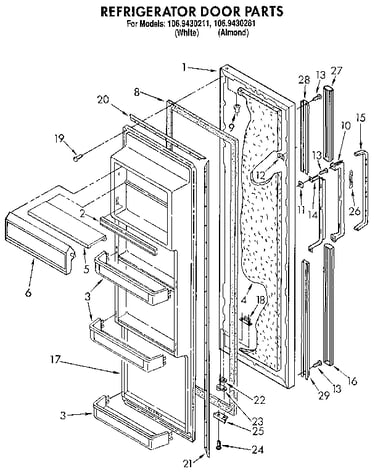Refrigerator door