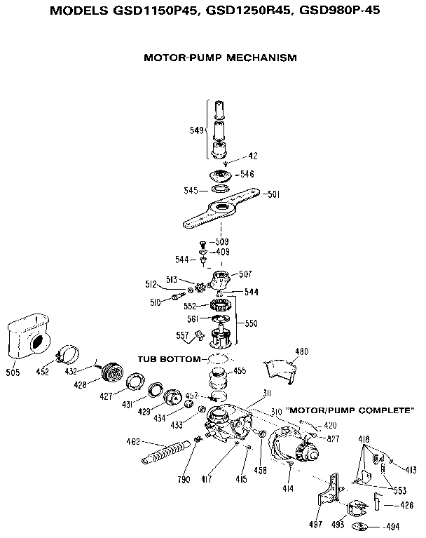 Motor-pump mechanism
