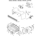 GE JVM139K01 cabinet/door and control panel diagram