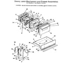 Kenmore 7909462990 doors, latch mechanism and drawer assemblies diagram