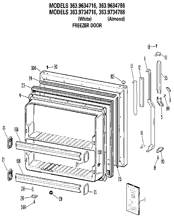 FREEZER DOOR