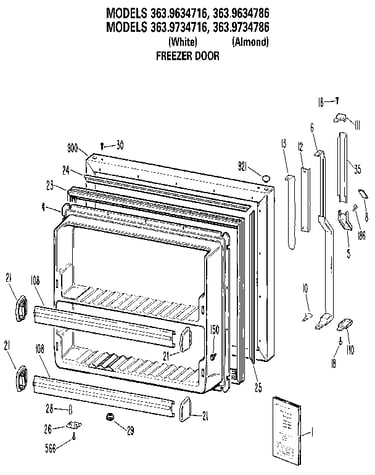 Freezer door