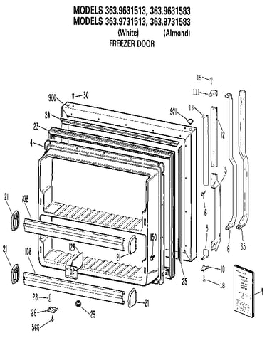 Freezer door