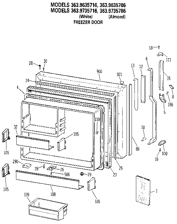 FREEZER DOOR