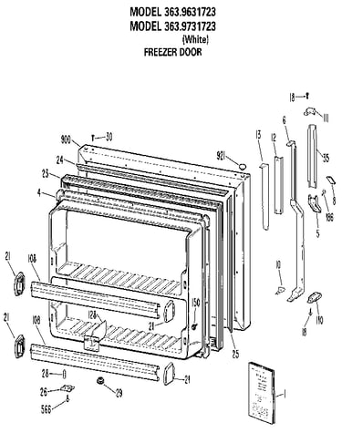 Freezer door