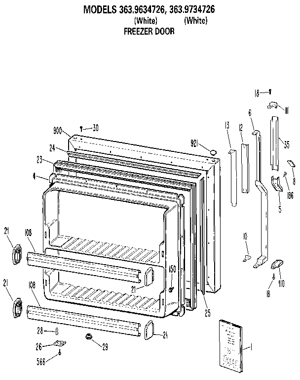 Freezer door