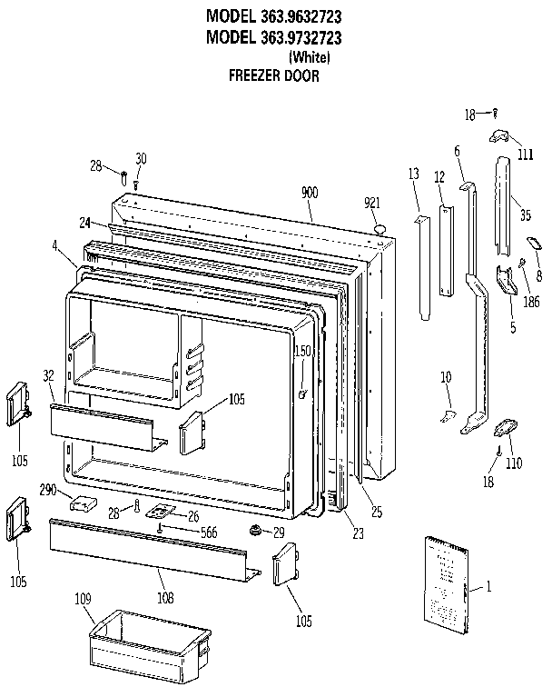 Freezer door