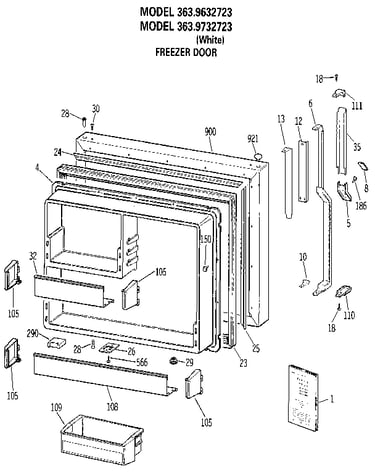 Freezer door