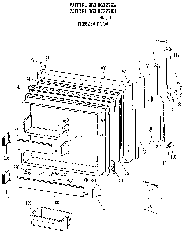 Freezer door